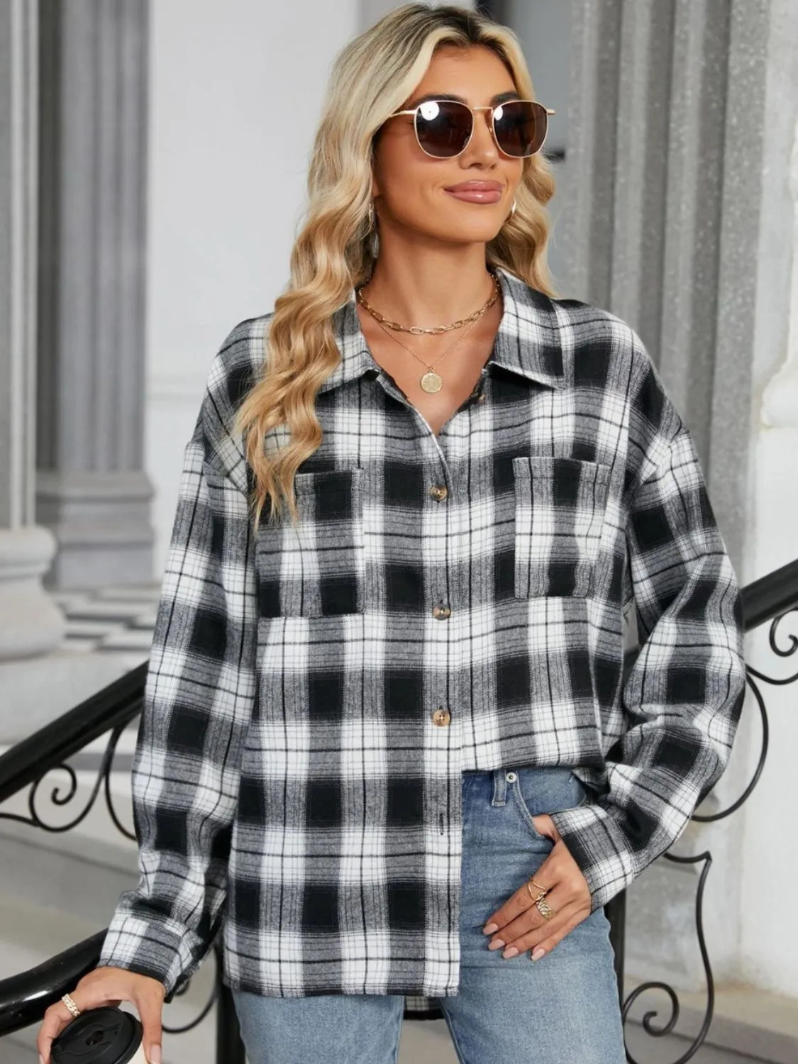 Paige Plaid Long Sleeve Flannel