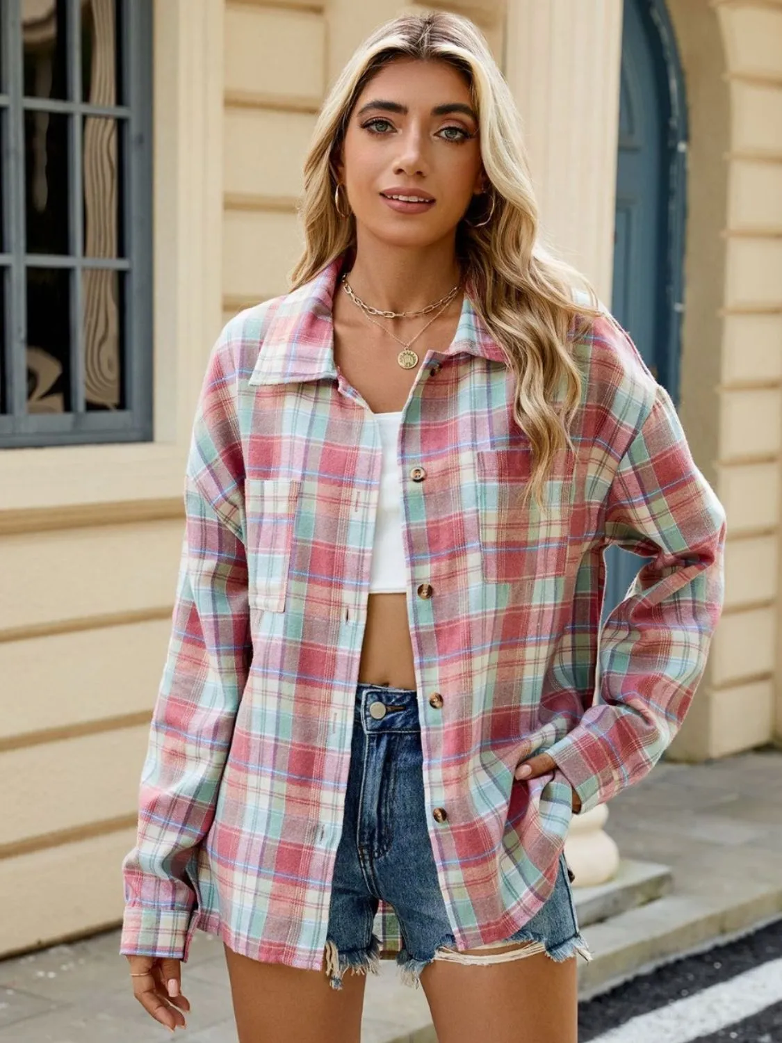 Paige Plaid Long Sleeve Flannel
