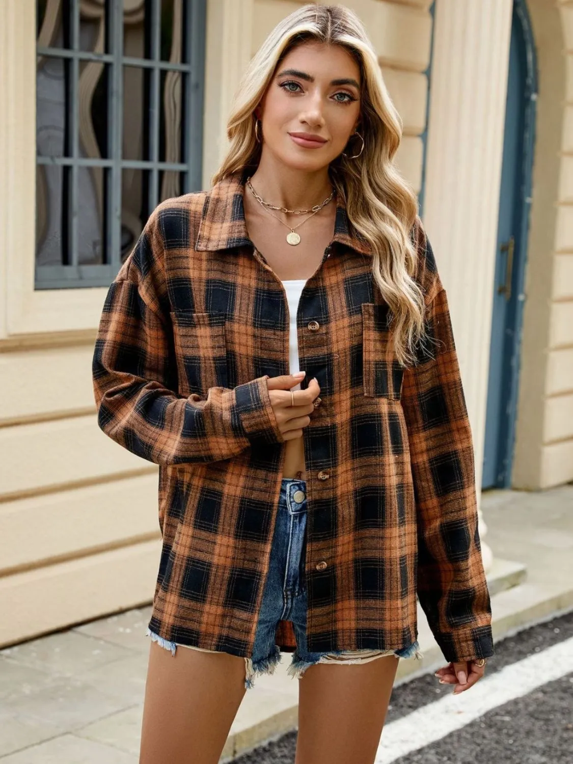 Paige Plaid Long Sleeve Flannel
