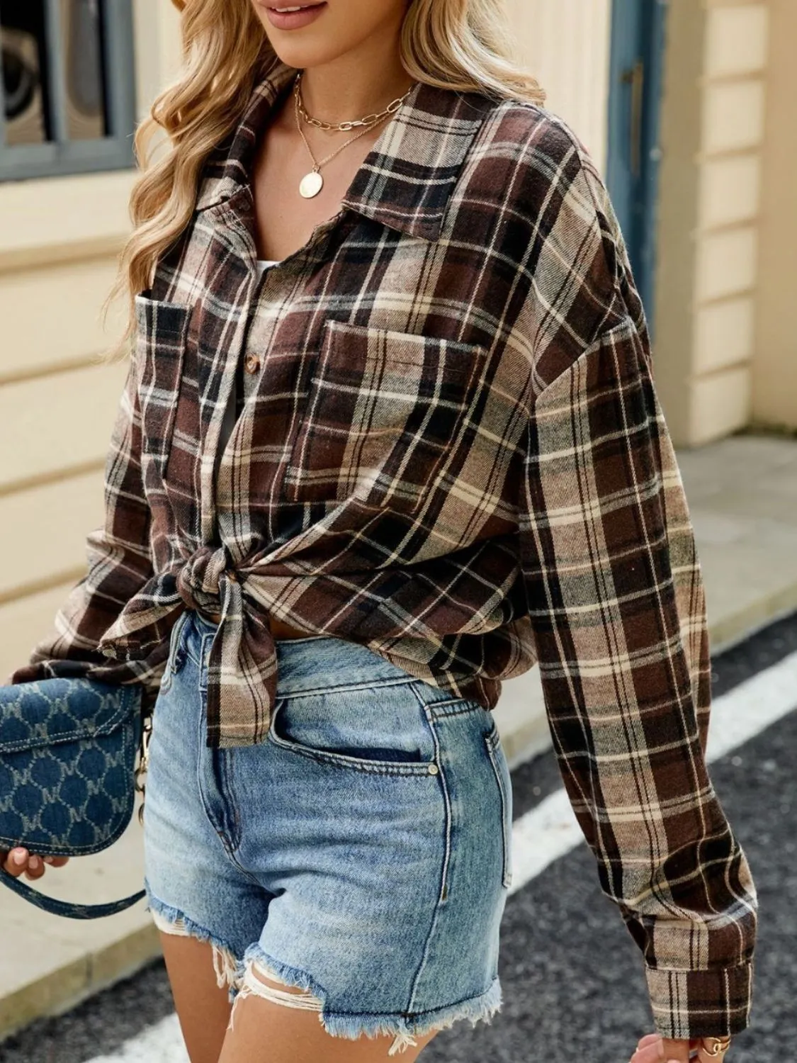 Paige Plaid Long Sleeve Flannel