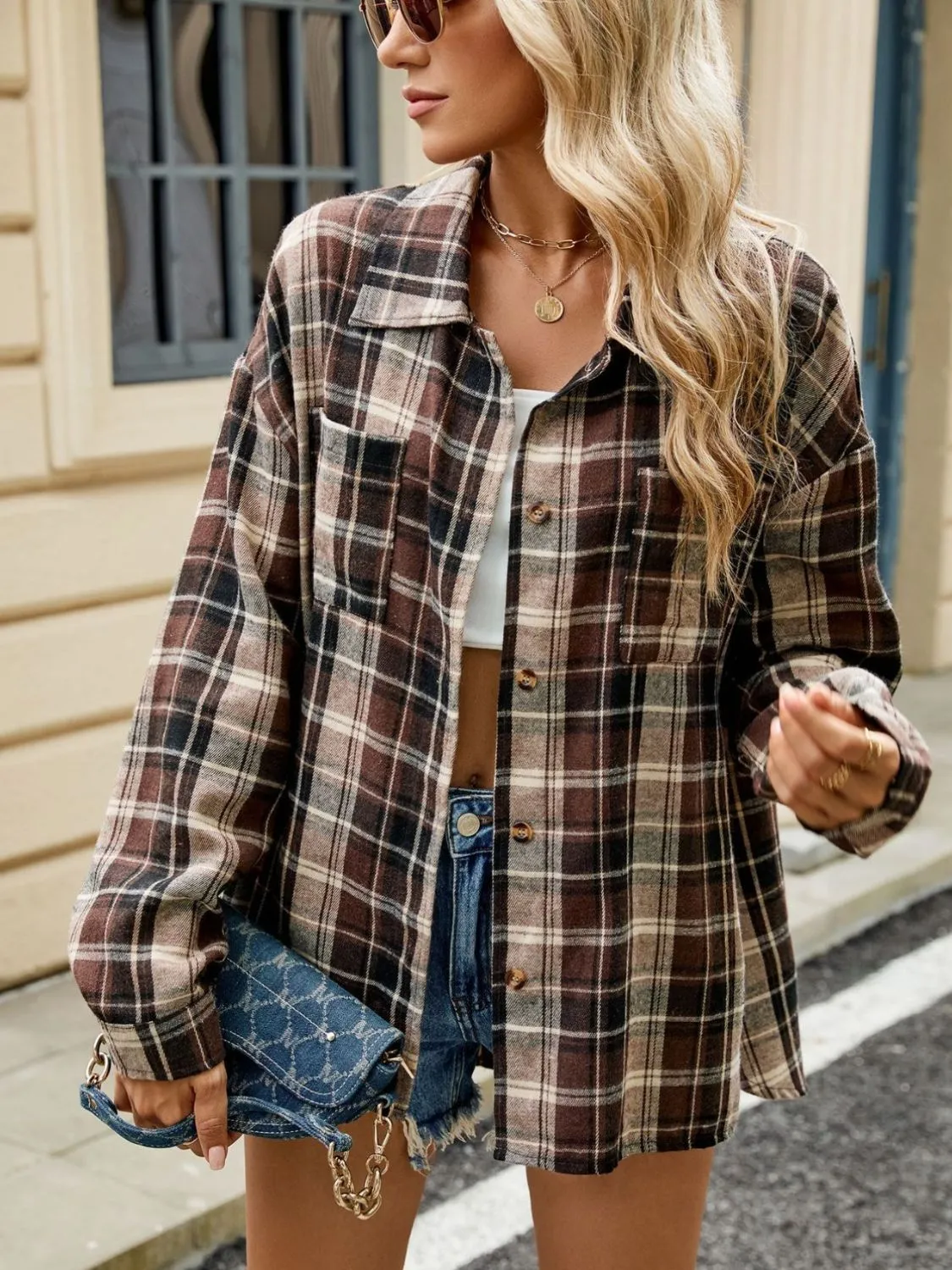 Paige Plaid Long Sleeve Flannel