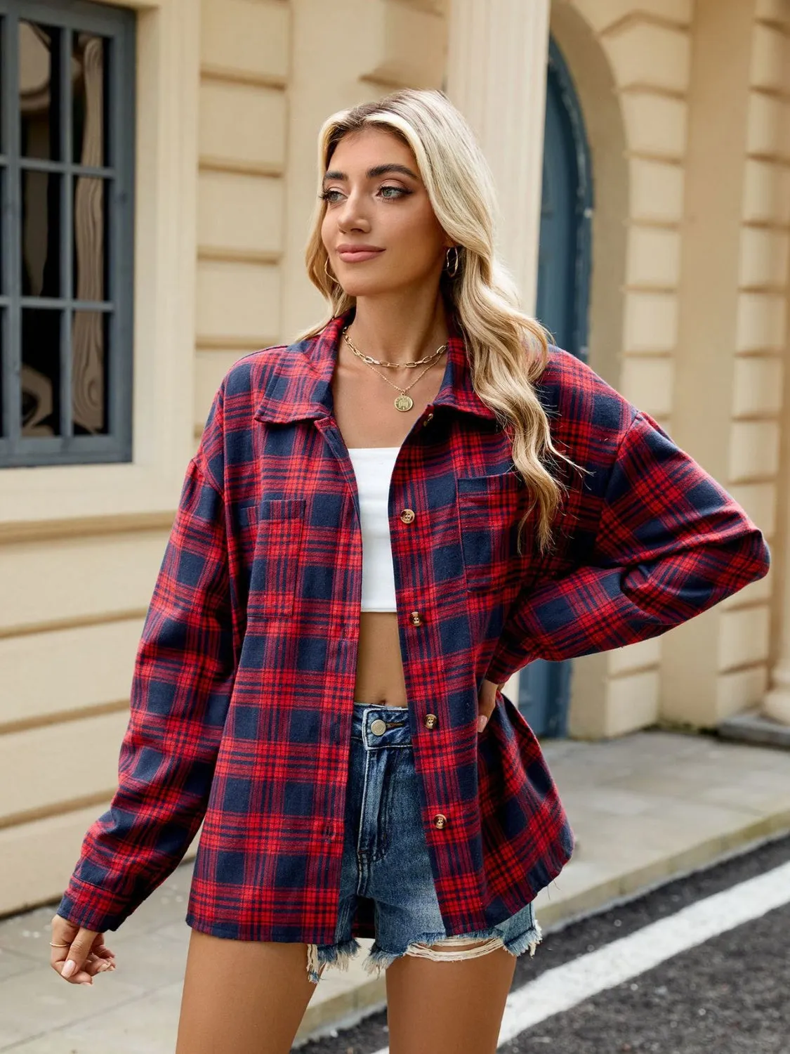 Paige Plaid Long Sleeve Flannel