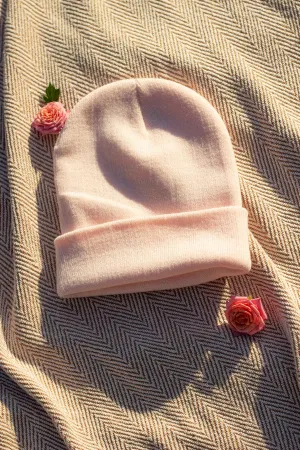 Pastel Pale Pink Beanie Hat