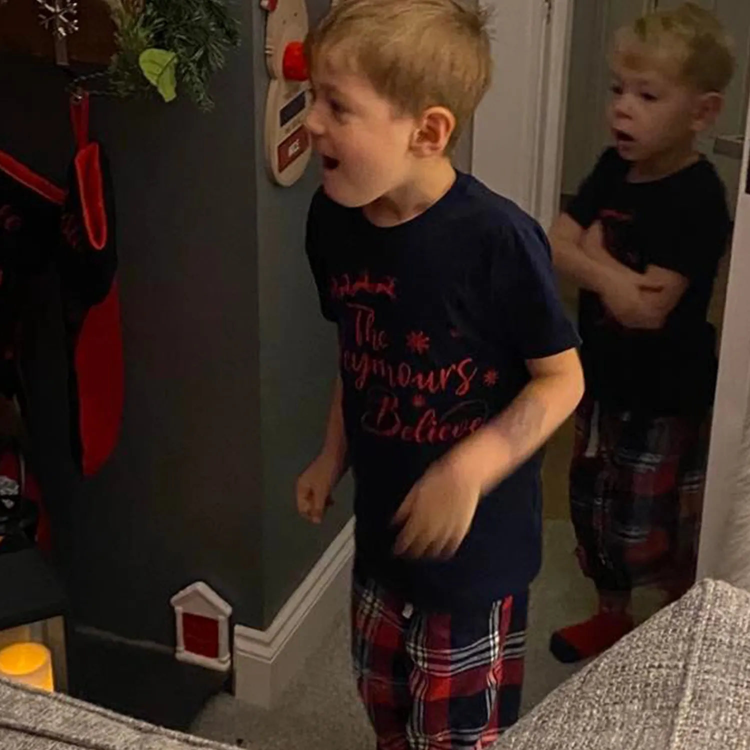 Personalised Family Name Believes - Tartan Family Matching PJs