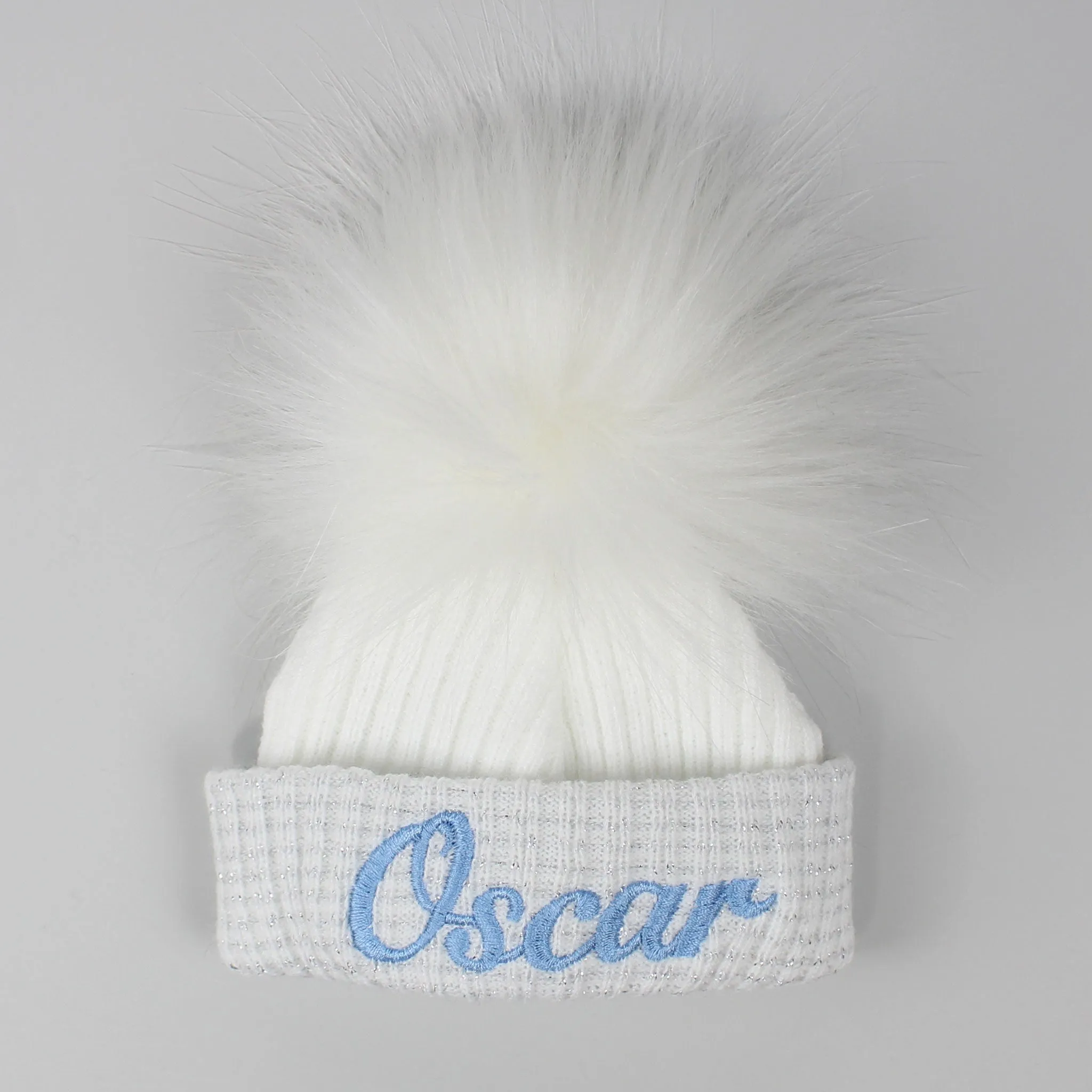 Personalised Newborn First Size Baby Pom Hat Unisex
