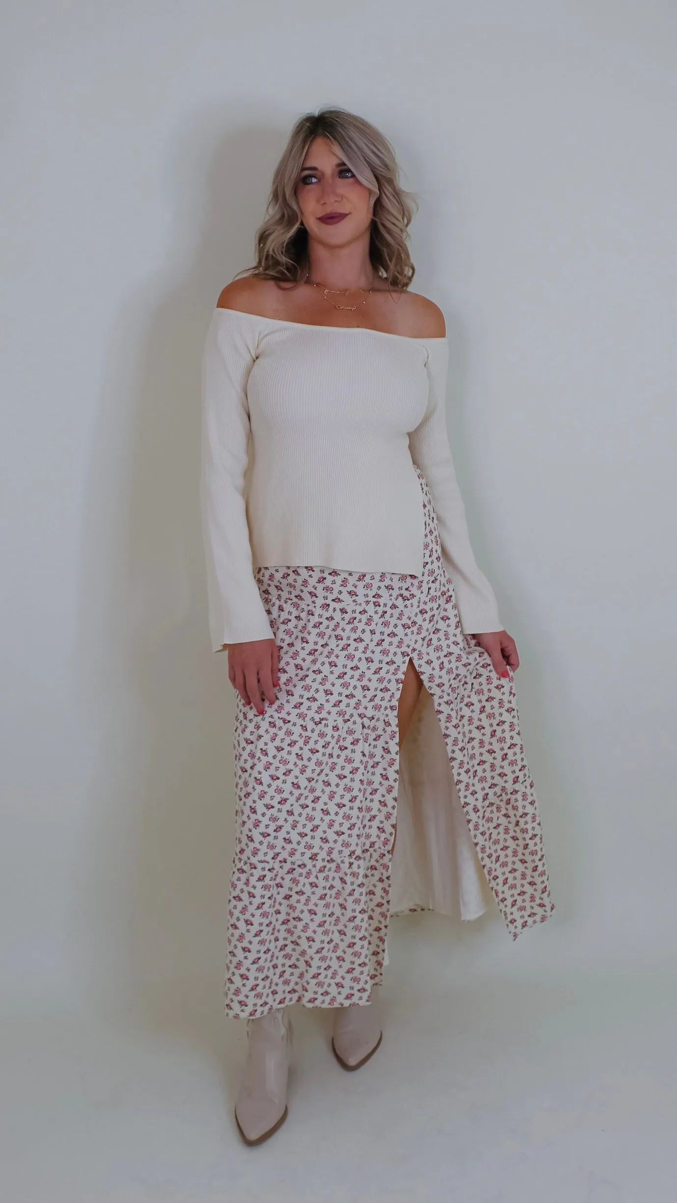 Pink Rose Maxi Skirt