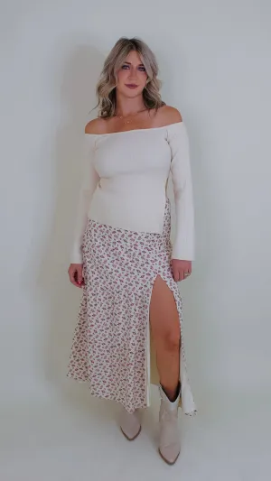 Pink Rose Maxi Skirt