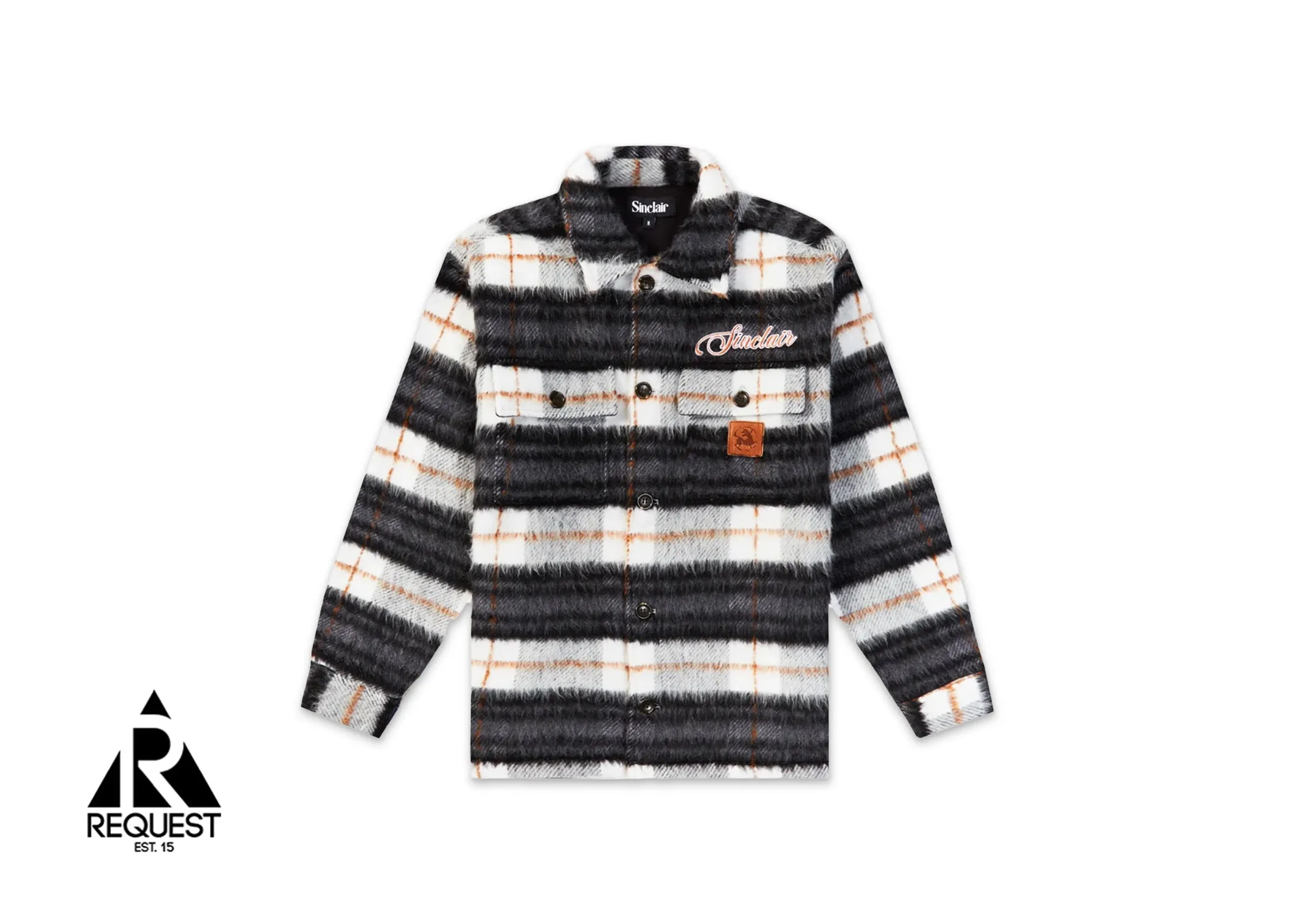 Plaid Mohair Flannel "Black"