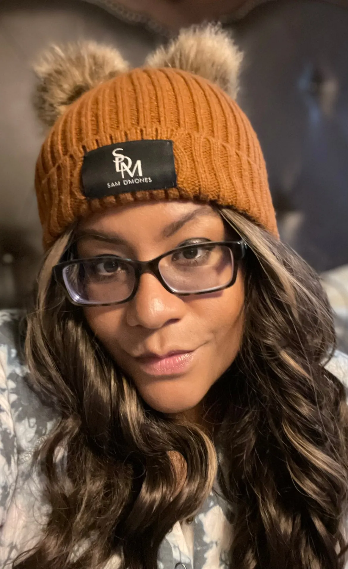 Pom Beanie Hat By SAM D'MONES