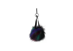 Pom Pom Keychain Purple/Black