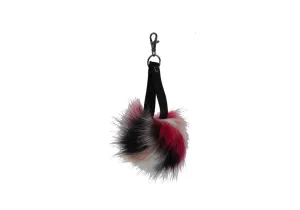 Pom Pom Keychain Red/Black