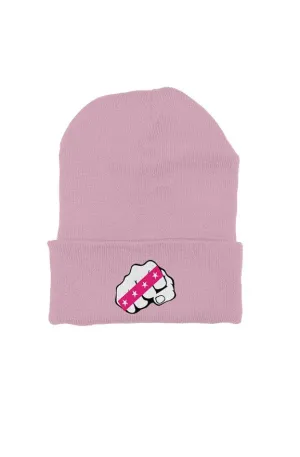 Power Fist beanie Pink