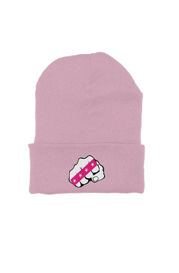 Power Fist beanie Pink