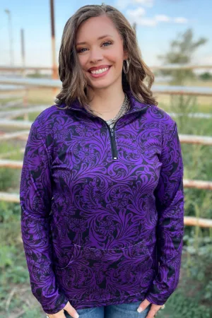 Purple & black pullover