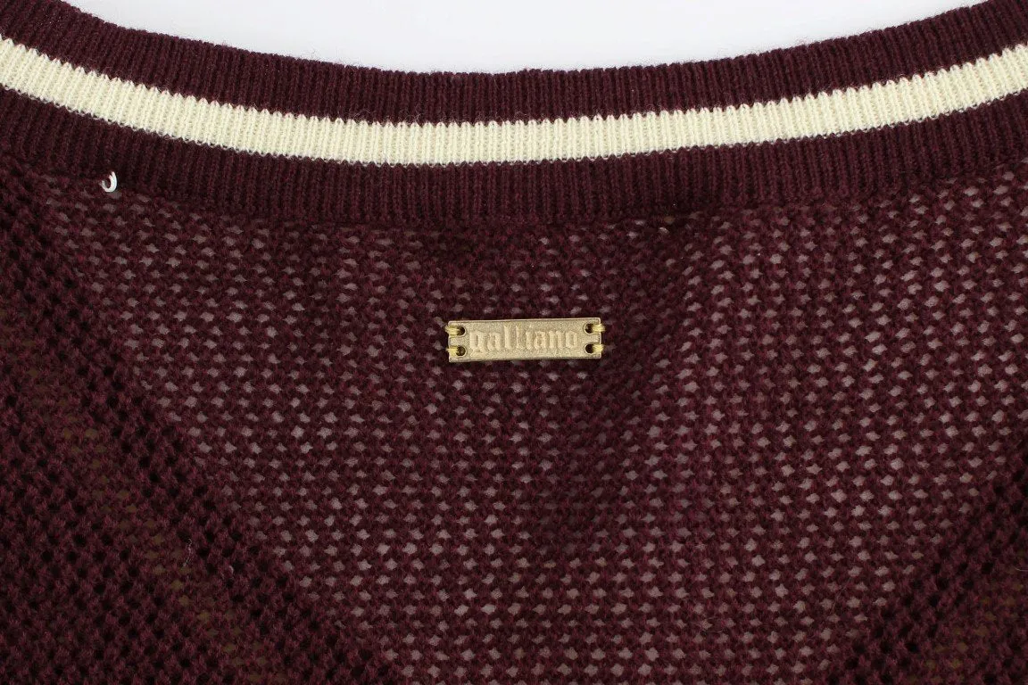 Purple knitted wool dress