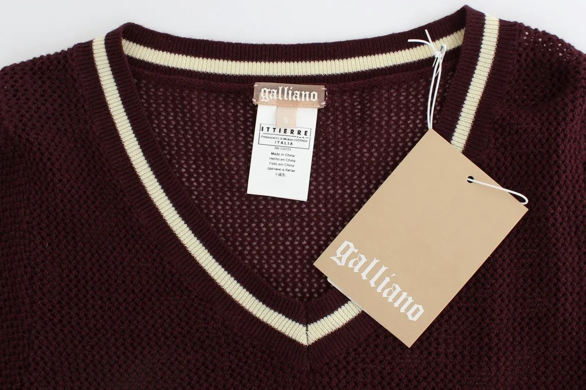 Purple knitted wool dress