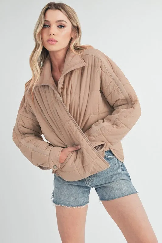 Quilted Zip Up Puffer Jacket