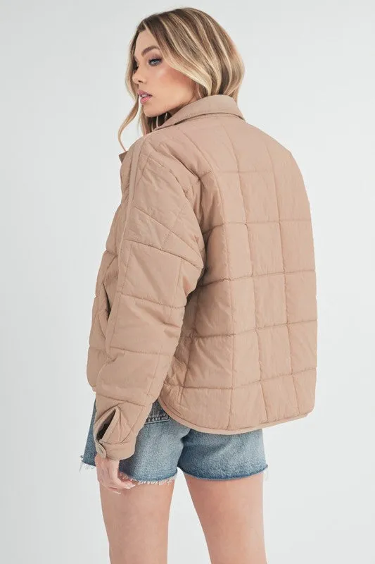 Quilted Zip Up Puffer Jacket