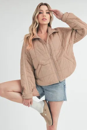 Quilted Zip Up Puffer Jacket