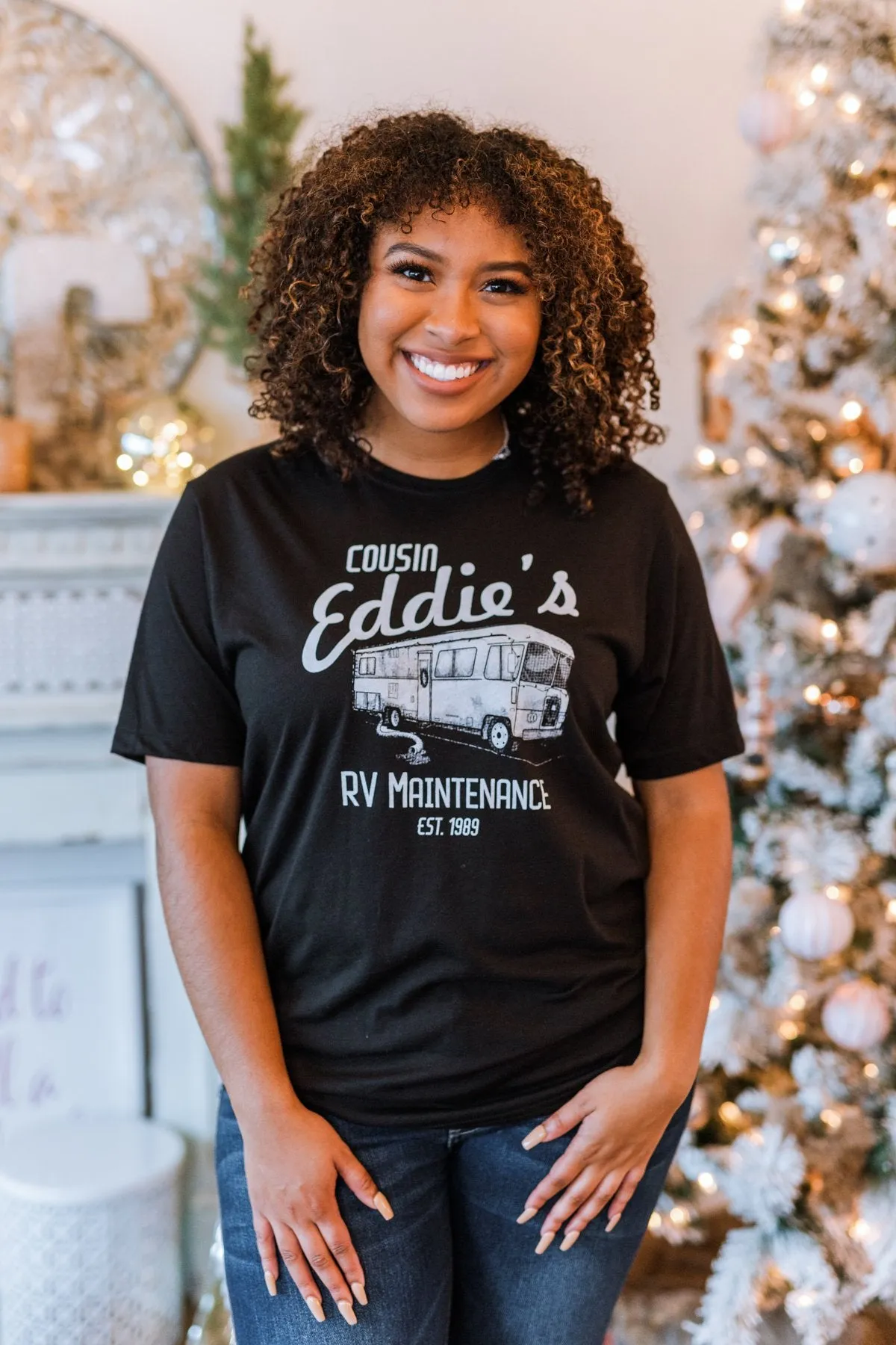 "Cousin Eddie's RV Maintenance" Graphic Tee- Black