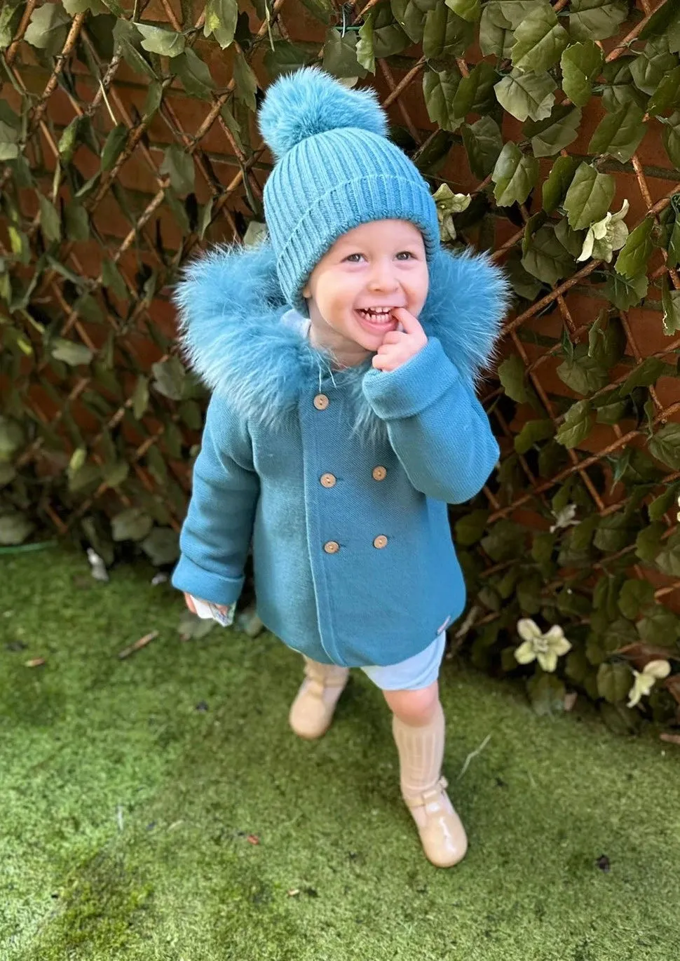 "Serenade" Forest Faux Fur Hooded Coat