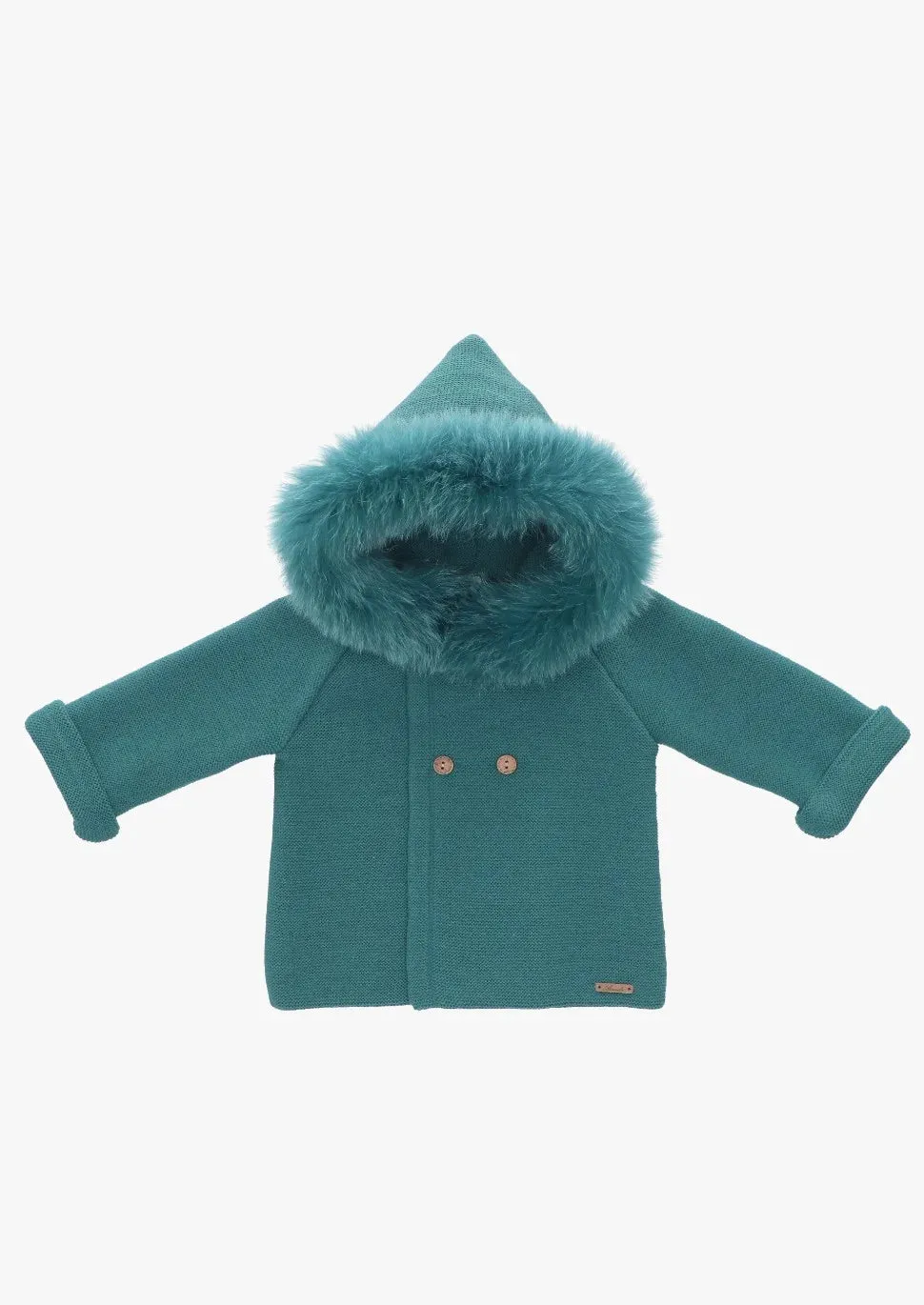 "Serenade" Forest Faux Fur Hooded Coat