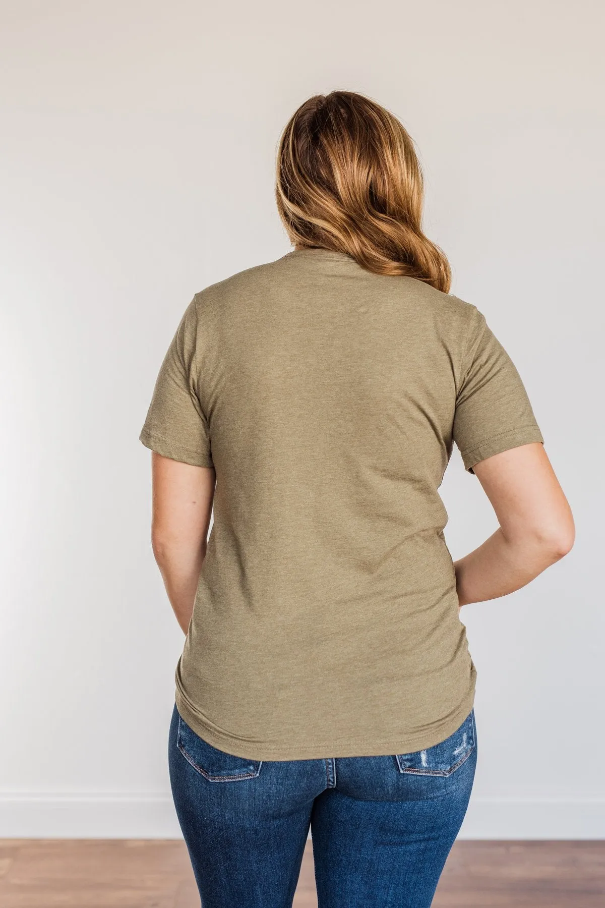 "Stay Wild. Roam Free" Buffalo Graphic Tee- Olive