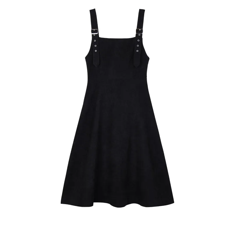 "WHITE SWEATER STRAP DRESS" OUTFIT N012701