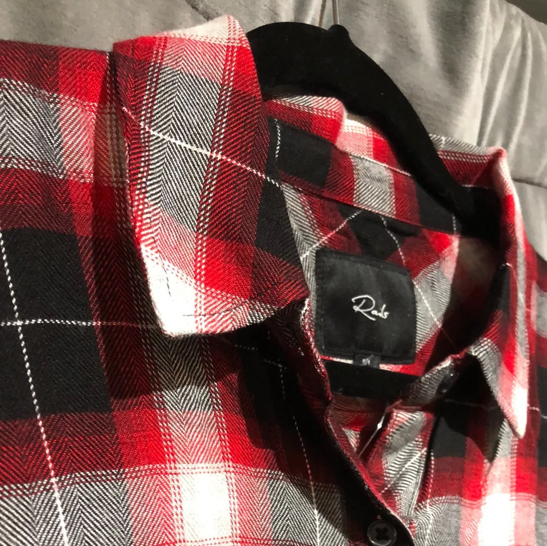Rails Red Black and White Flannel