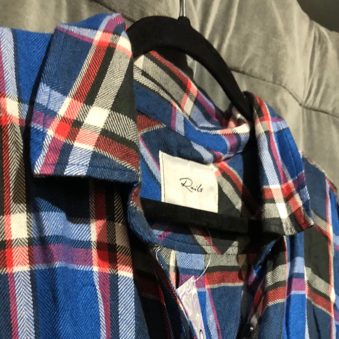 Rails Royal Blue Base Flannel