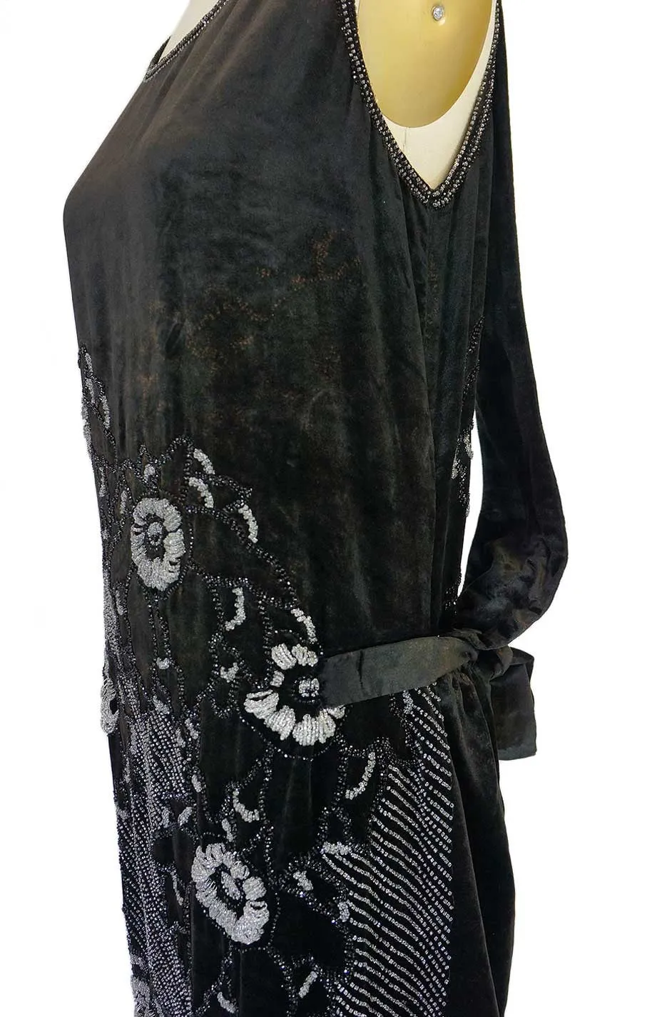 Rare 1920s Couture Rue De La Paix Flapper Dress