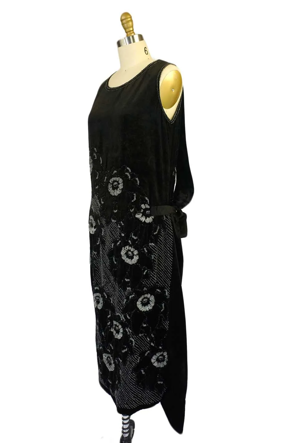 Rare 1920s Couture Rue De La Paix Flapper Dress