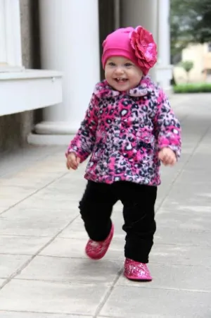 Raspberry Cotton Hat with Sequins Raspberry Rose