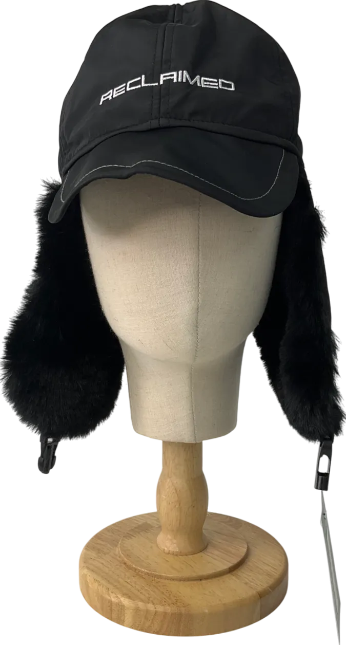Reclaimed Vintage Unisex Cap With Faux Fur In Black