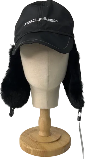 Reclaimed Vintage Unisex Cap With Faux Fur In Black