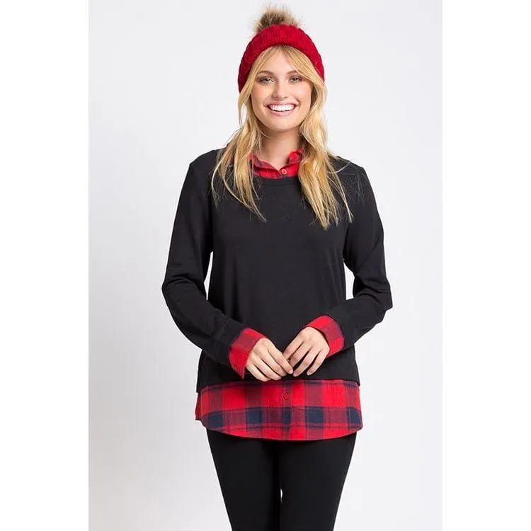 Red Flannel Top