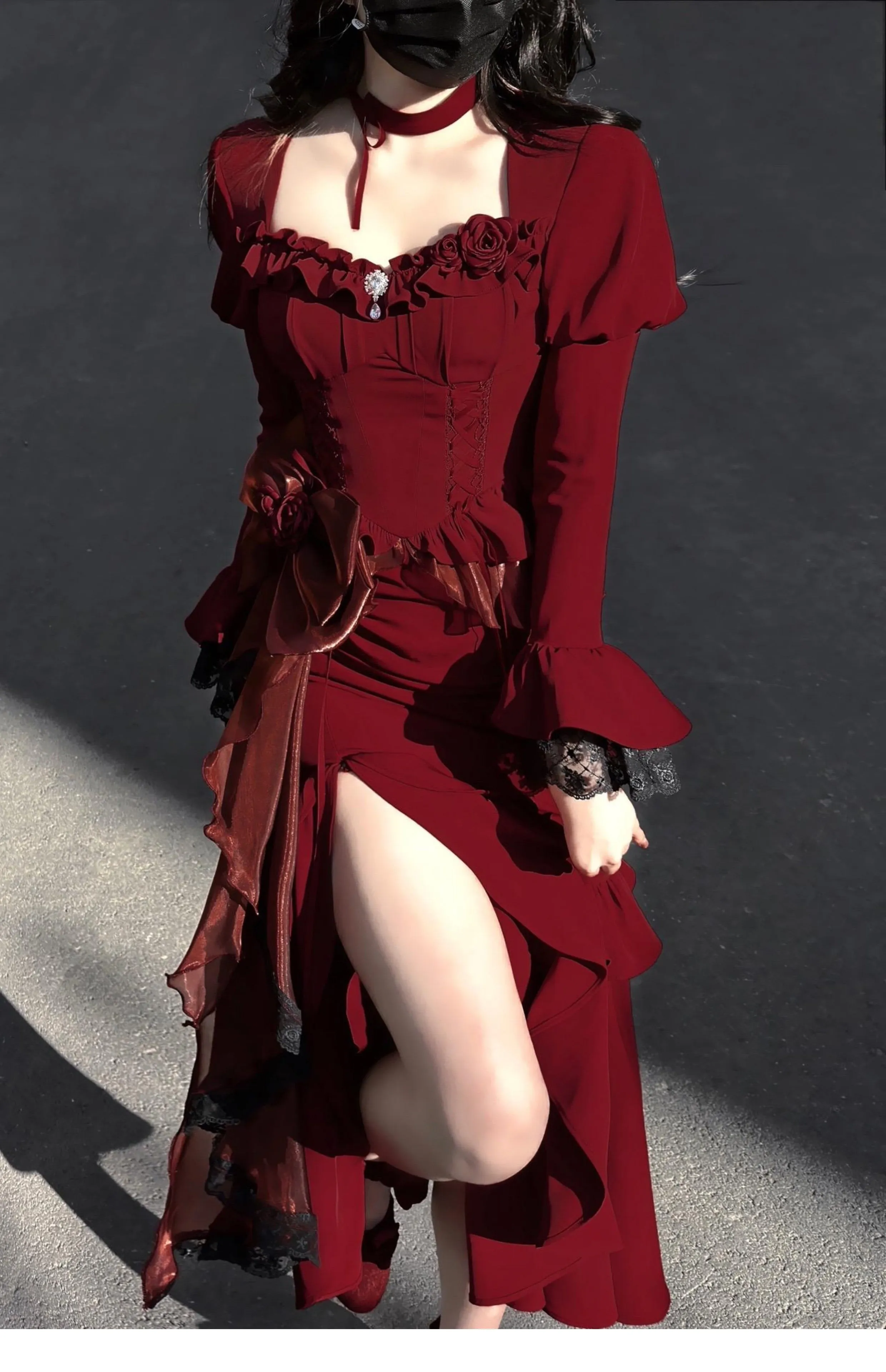 Red Velvet Dress UB98818