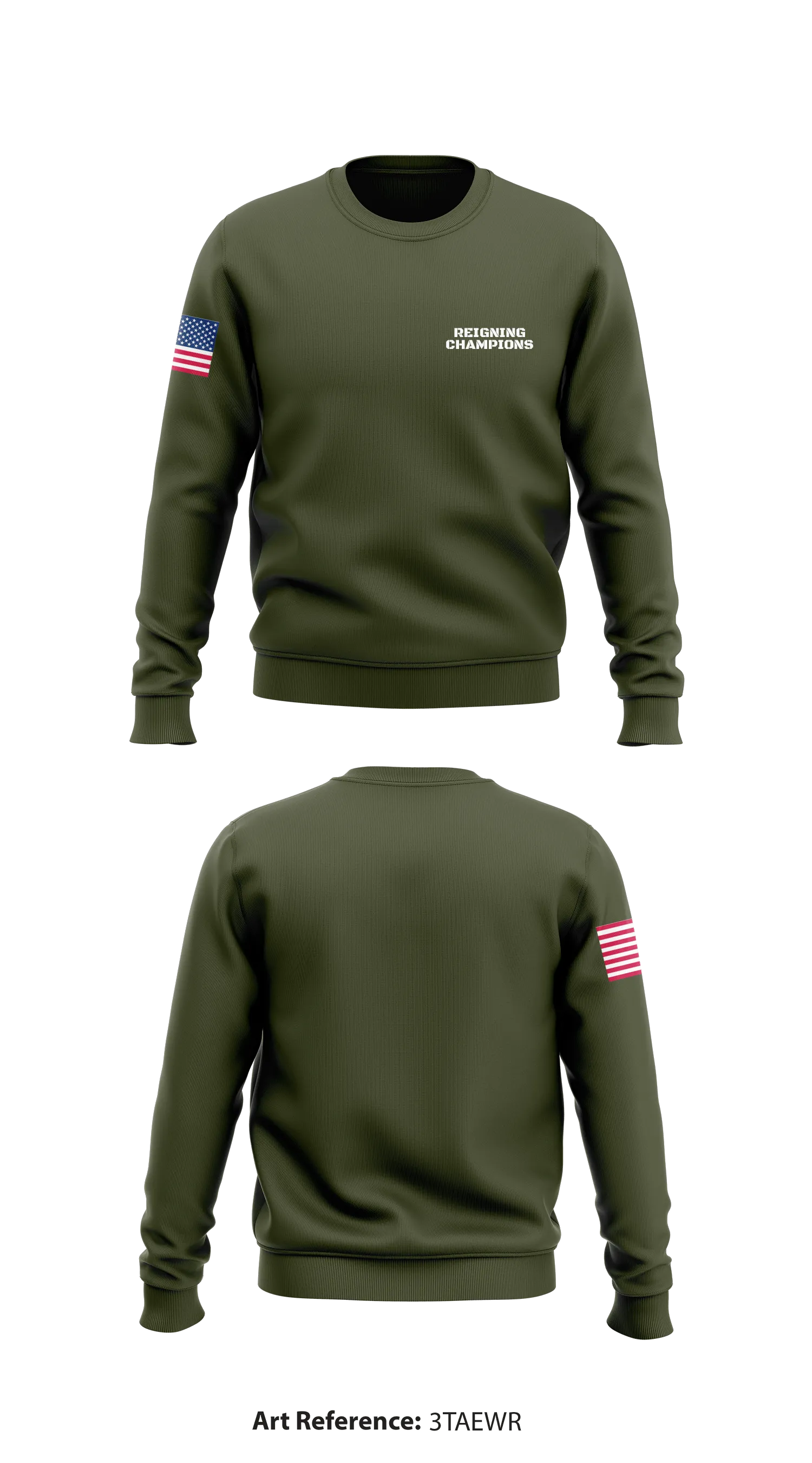Reigning Champions Store 1 Core Men's Crewneck Performance Sweatshirt - 3TaewR