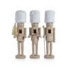 Resin Nutcrackers with White Fur Hats