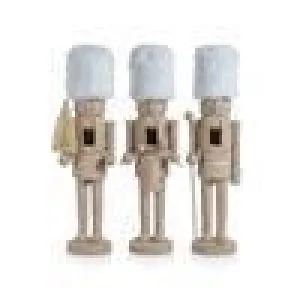 Resin Nutcrackers with White Fur Hats