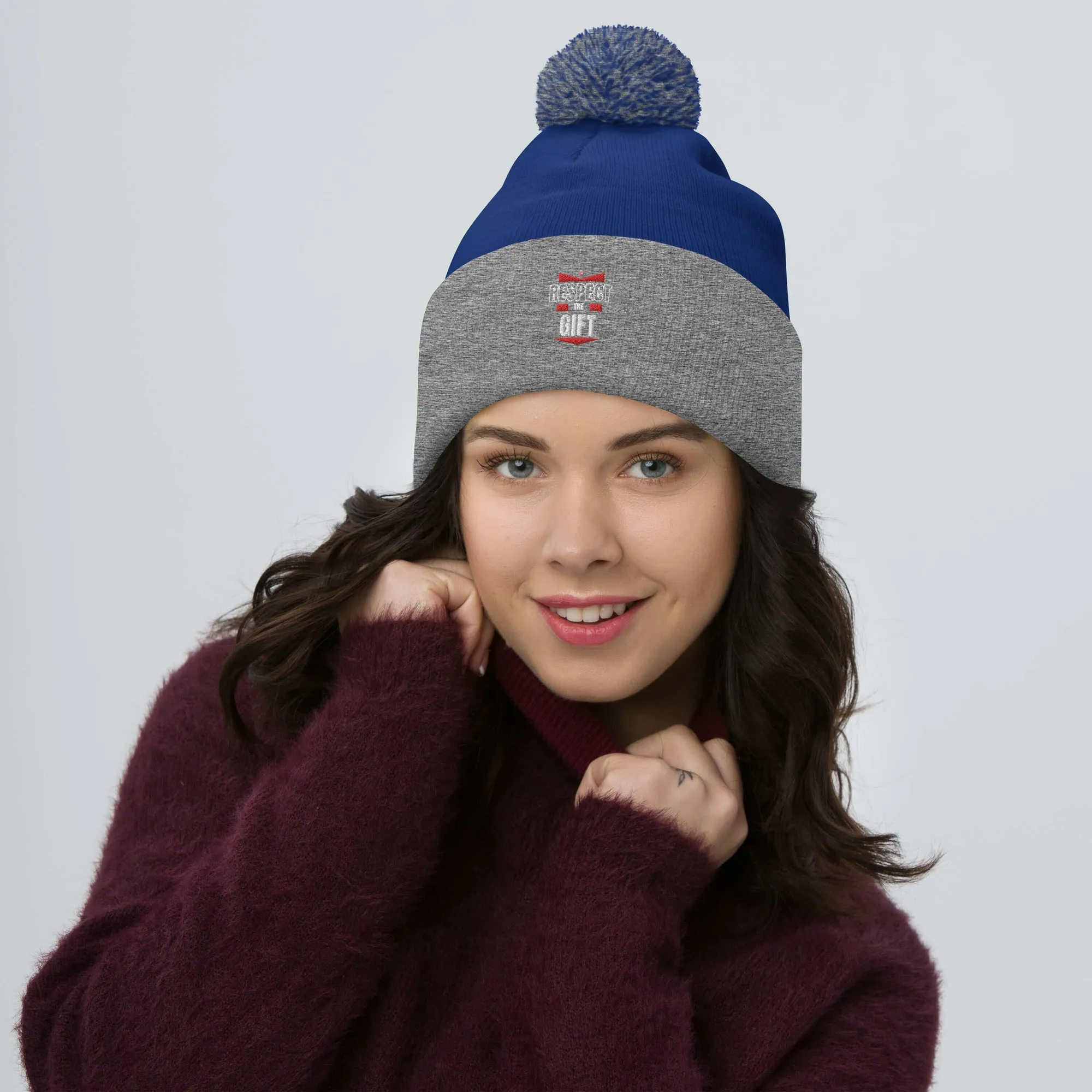 Respect the gift Pom-Pom Beanie