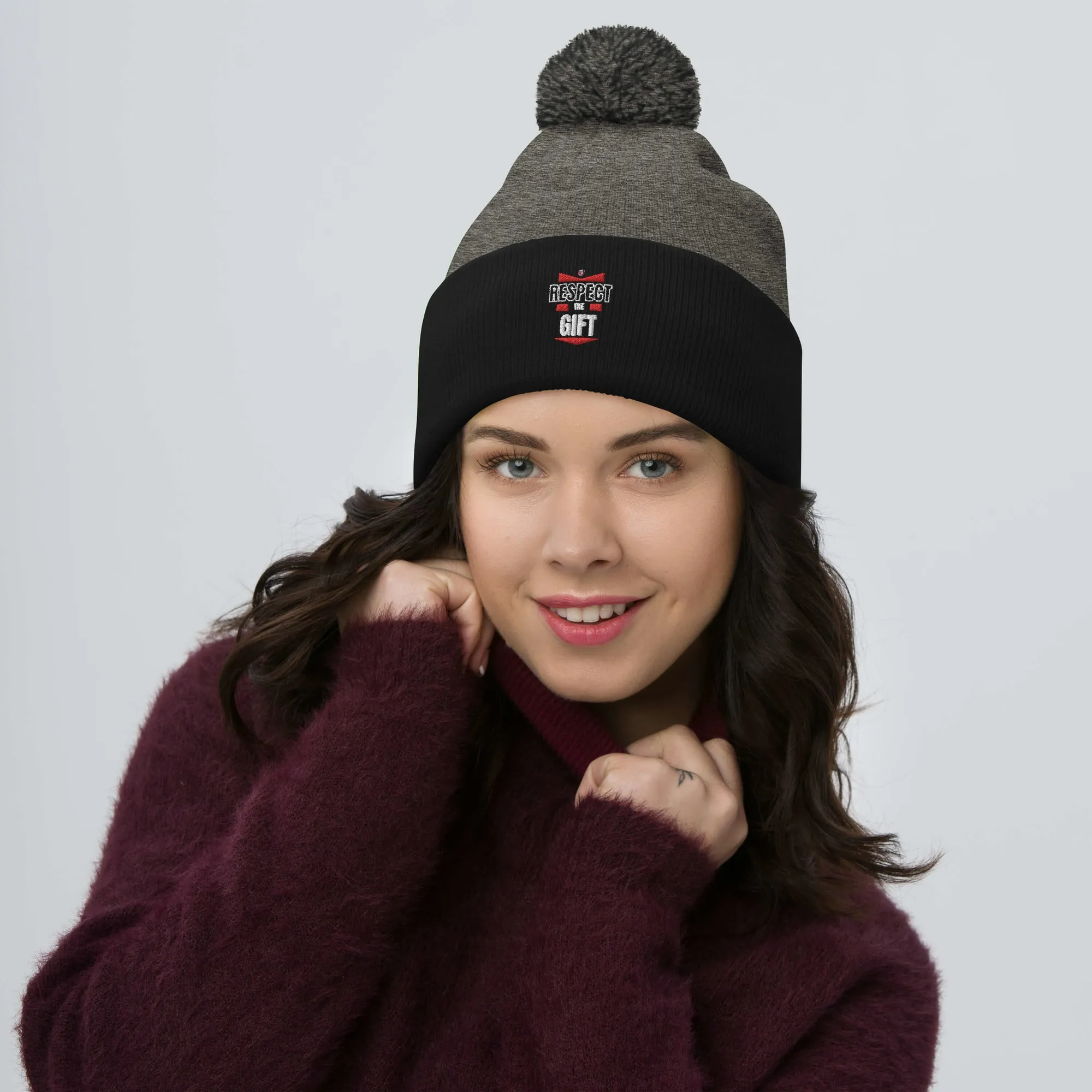 Respect the gift Pom-Pom Beanie