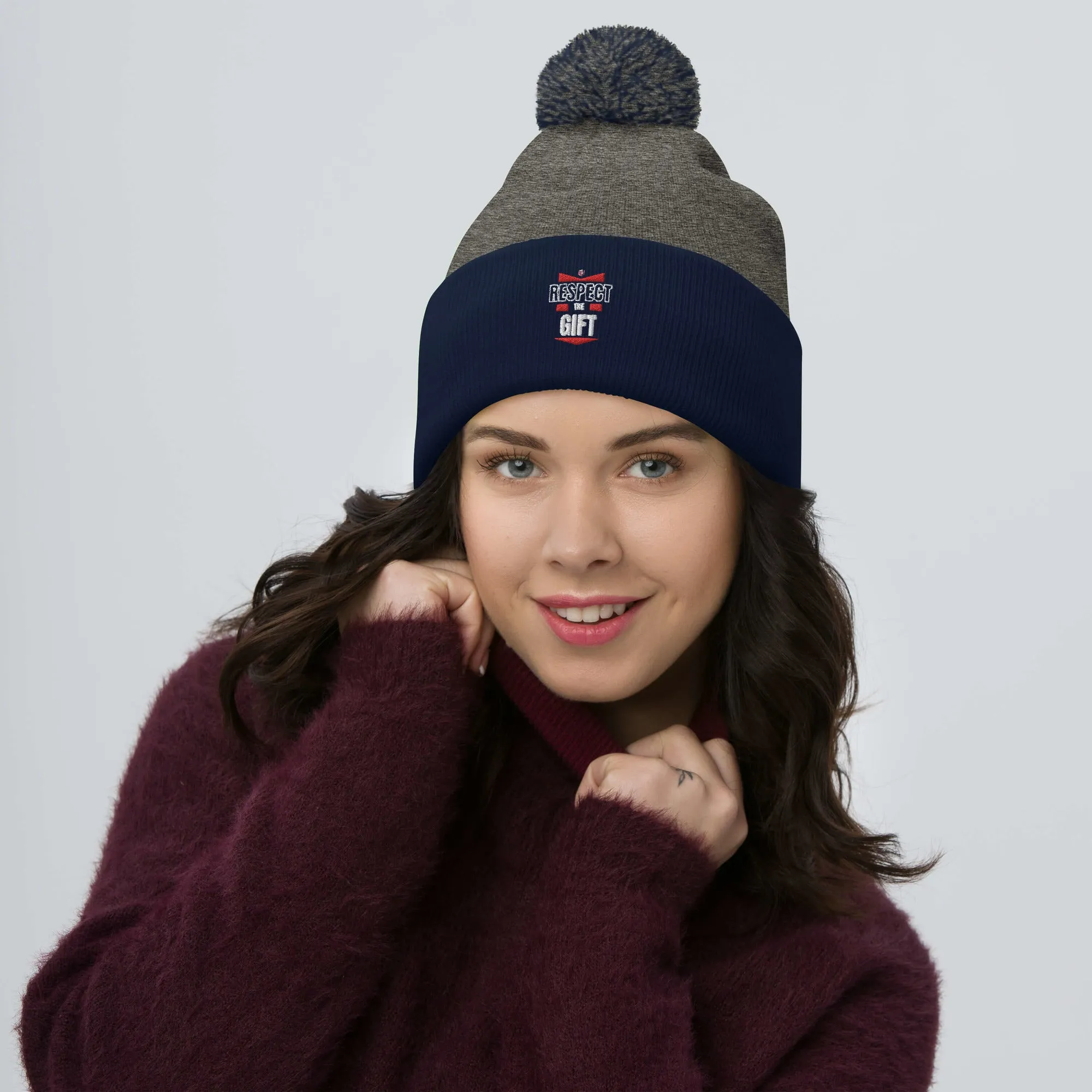 Respect the gift Pom-Pom Beanie