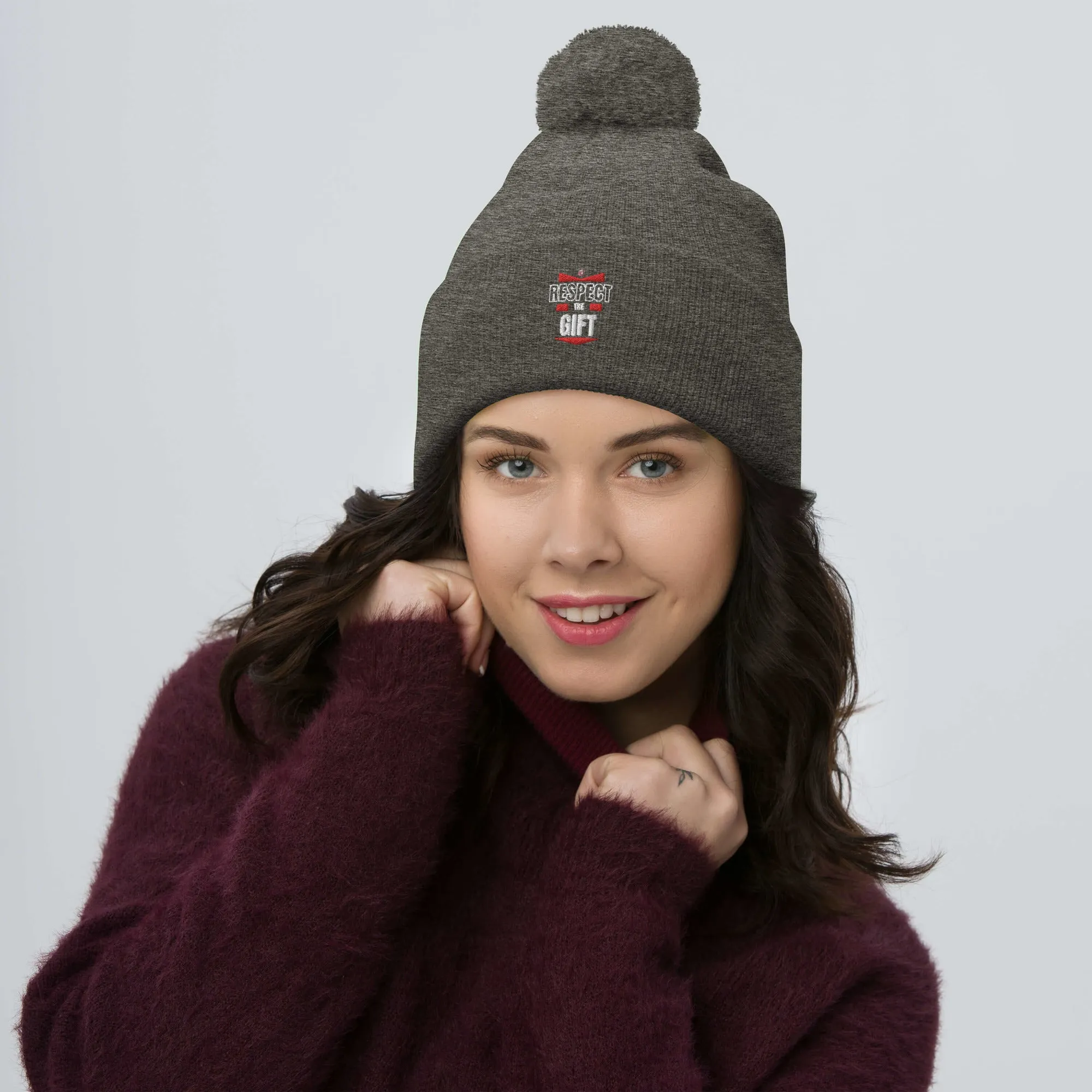 Respect the gift Pom-Pom Beanie