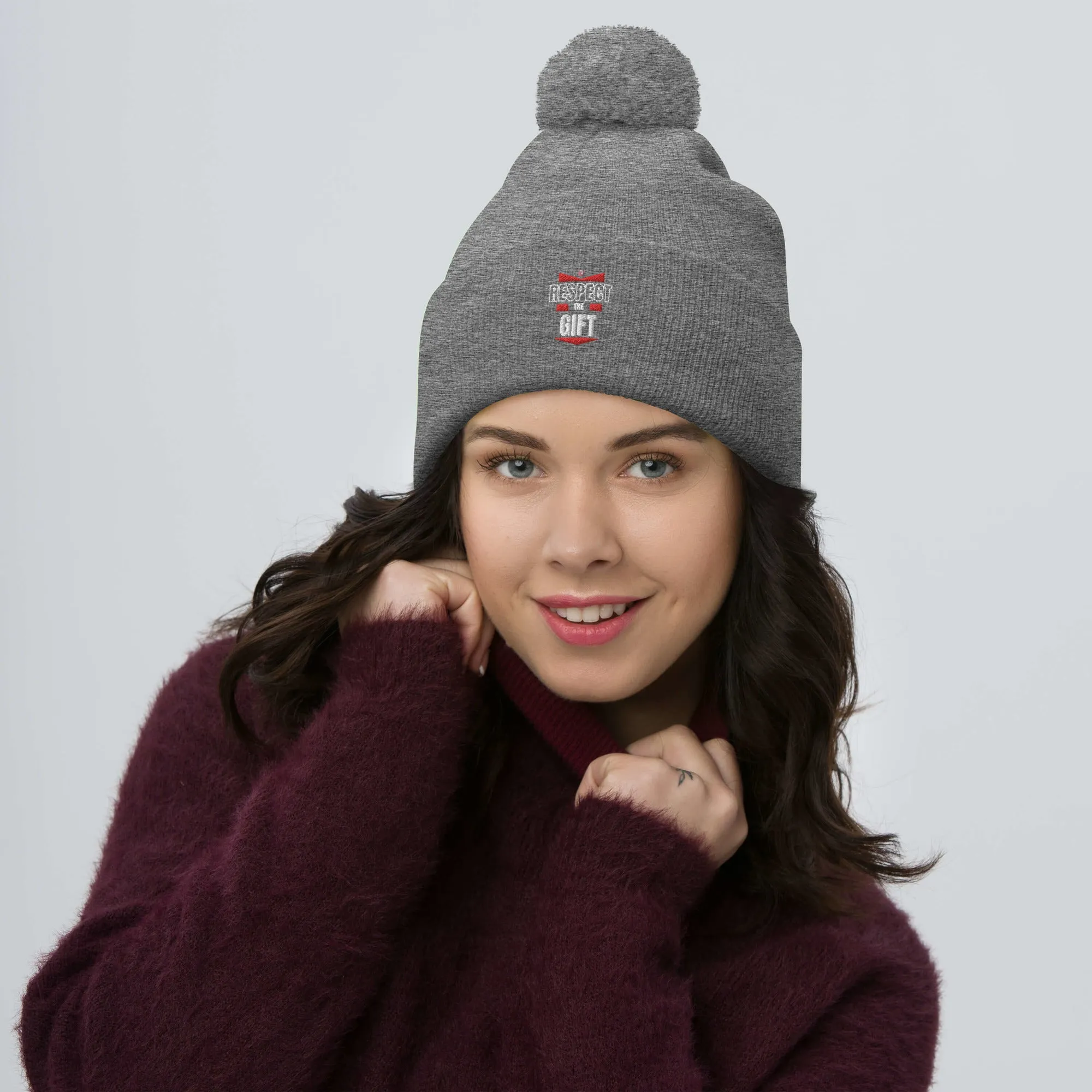 Respect the gift Pom-Pom Beanie