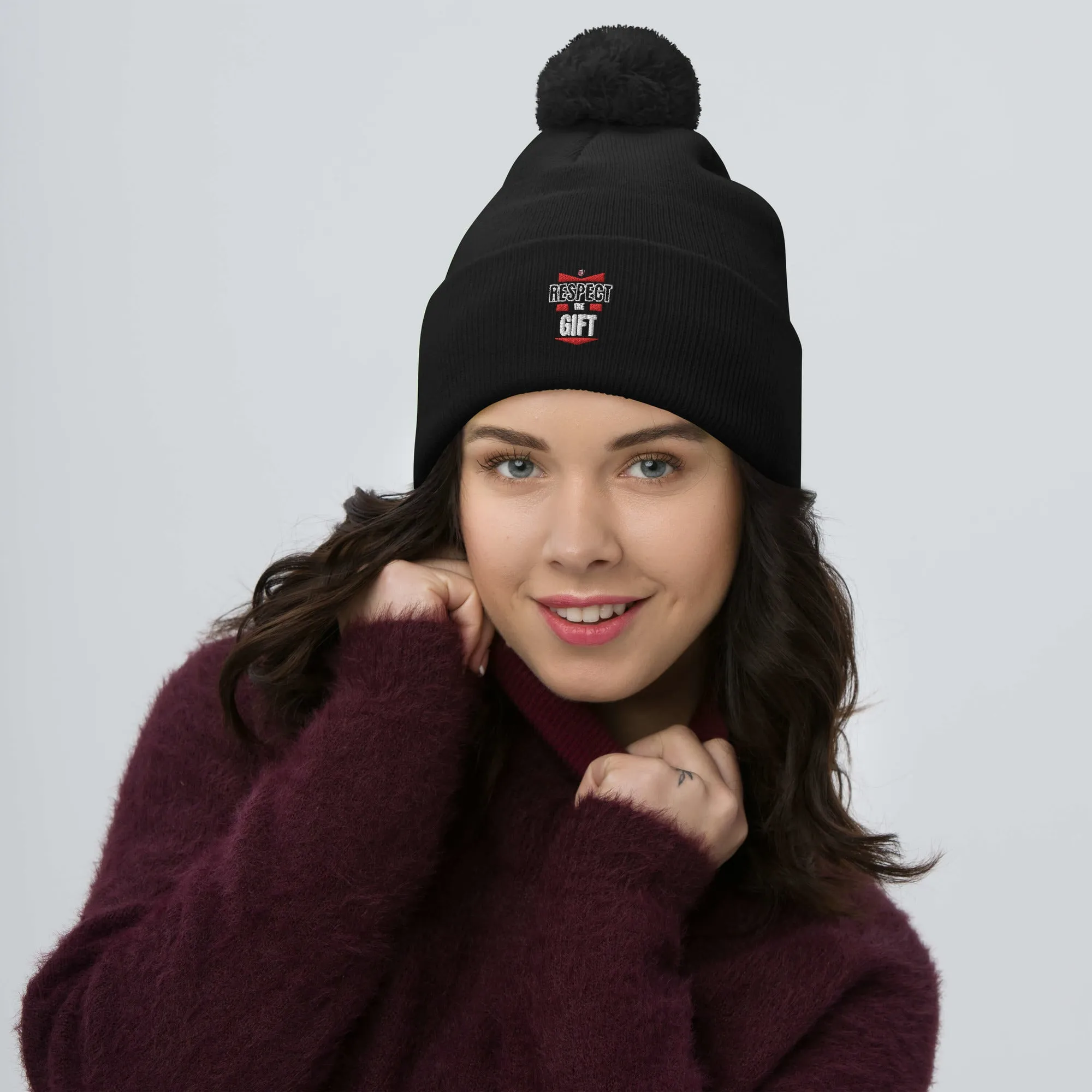 Respect the gift Pom-Pom Beanie