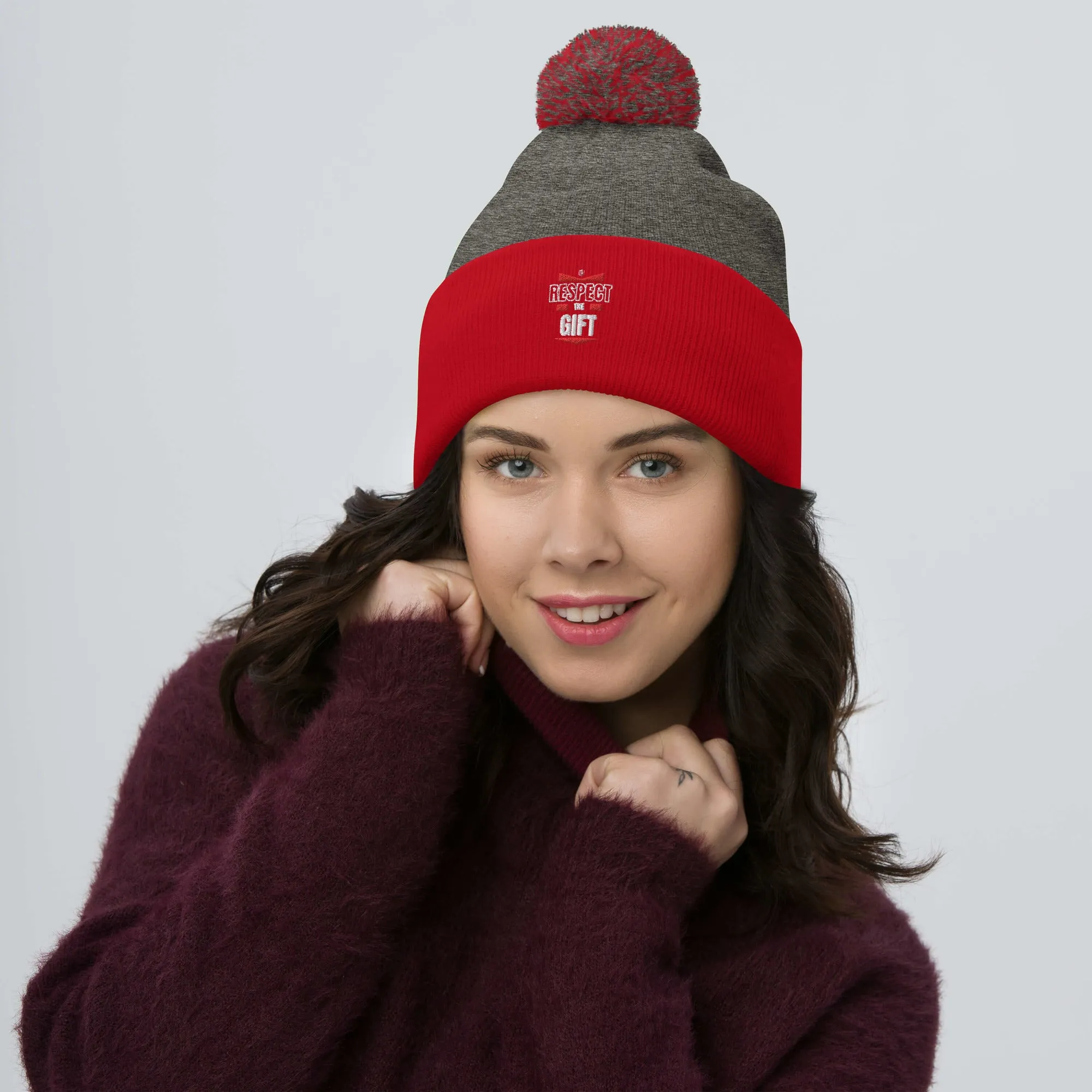 Respect the gift Pom-Pom Beanie