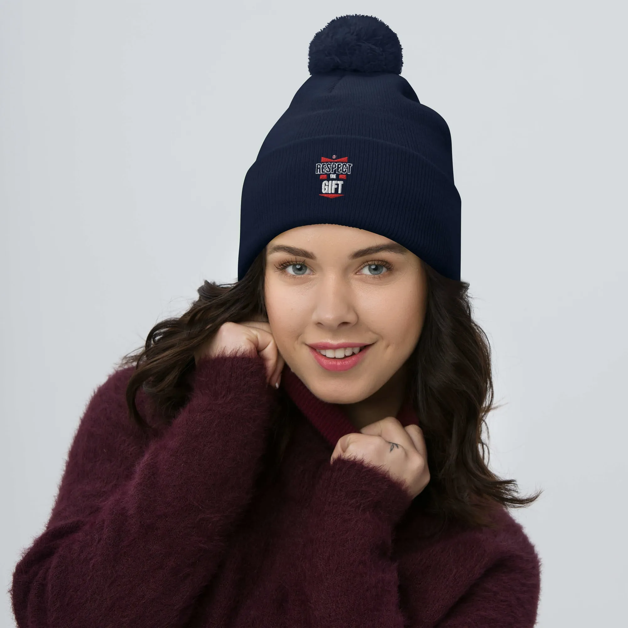 Respect the gift Pom-Pom Beanie