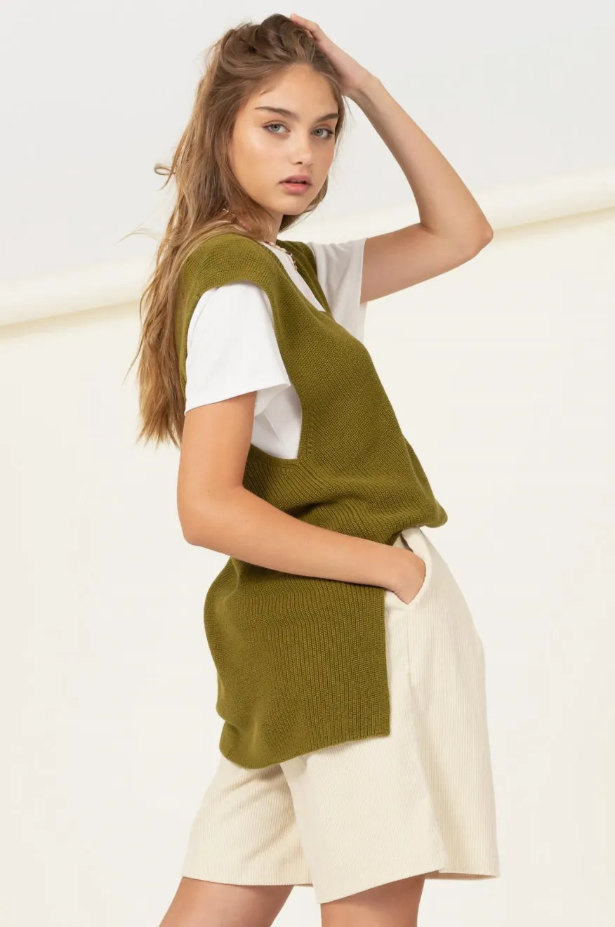 RESTOCKED!!! V Neck Sweater Vest, Two Colors