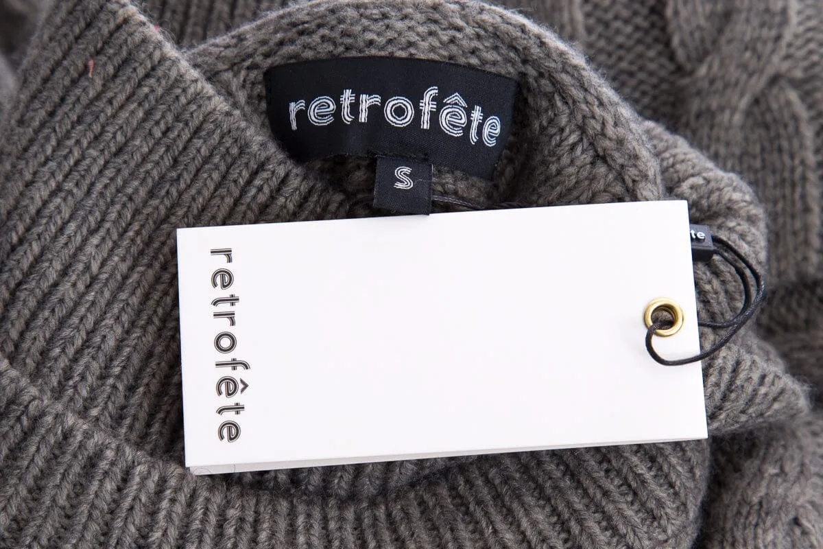 Retrofete Grey Knit Sweater Dress SZ S NWT